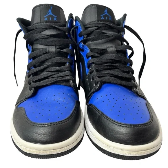 Nike Air Jordan 1 Mid Hyper Royal 2020 Blue Black Size 10 - Picture 3 of 7